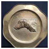 Vintage brass relief plaque