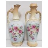 Austrian porcelain pitcher & vase