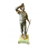 Vintage bronze & onyx sculpture