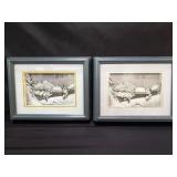 Pair of 3d craft shadowboxes