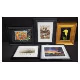 Box of paintings some signed