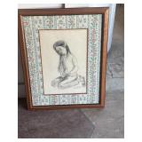 Early 1960s Leo Politi signed pencil drawing