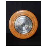 Vintage French oak and glass barometer