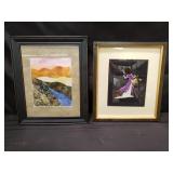 Group of fabric and embroidery artworks