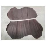 Pair of brown leather hides
