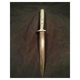 Vintage tiki Hawaiian metal folk art knife