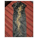 Vintage full length sequence side slit dress