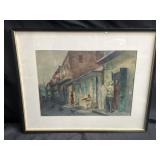 Signed kittinger 1953 watercolor on paper