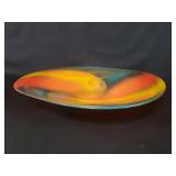 Murano style hand blown glass bowl