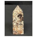 Agate tower point specimen