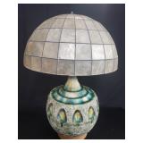 Mid-century Modern glazed ceramic table lamp