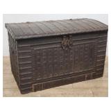 Antique large wood trunk