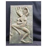 Paper mache Spsar dancer relief sculpture