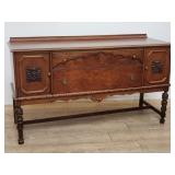 Antique carved walnut buffet