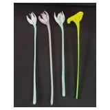 Group of glass flowers