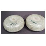 Pair of granite curling stones