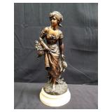 Vintage Moreau copper coated spelter sculpture