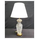 Vintage cut crystal table lamp
