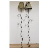 Pair of wall mount vine lamps