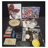 Box of miscellaneous: comics, Bible etc