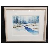 Signed watercolor on paper