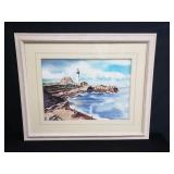 Signed George Watts watercolor on paper