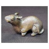 Vintage Chinese bronze zodiac rat figure