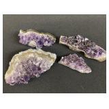 Group of amethyst quartz specimen