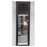 Modern ebonized wall mirror jewelry cabinet with