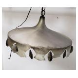 Vintage glass and metal chandelier