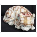Asiam porcelain sleep cat figurine