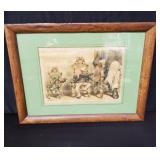 Vintage political colored lithograph