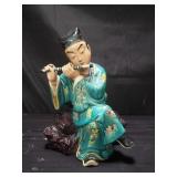 Chinese ceramic flutist figurine
