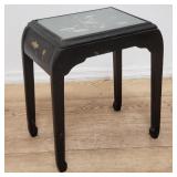 Vintage Asian ebonized side table with