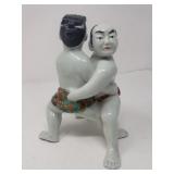 Vintage Chinese sumo wrestler figurine