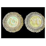 Pair of Ben Diller Hawaii lava rock coasters