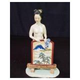 Vintage ceramic nude female figure with hand