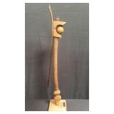 John Boomer carved abstract sculpture "Singer of