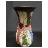 Japanese Sumida Gawa pottery figural vase