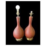 Pair of vintage MCM ceramic lamps