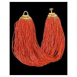Vintage Konyak Naga red bead necklace