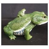 Porcelain frog figurine