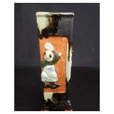 Japanese Sumida Gawa pottery figural vase