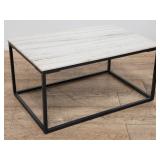 Modern coffee table with marble top