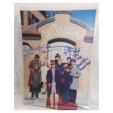 Willy Wonka cast signed photo 5 signatures