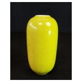 Chinese yellow crackle glazed vase