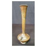 Vintage Japanese bronze vase with engraved f