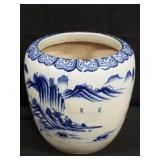 Japanese blue and white porcelain vase