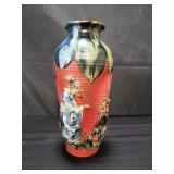 Japanese Sumida Gawa pottery vase