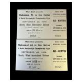 Pair of Muhammad Ali vs Ken Norton boxing tickets